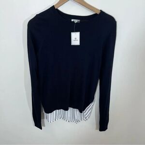 NWT Susina Striped Top in Navy | Size M